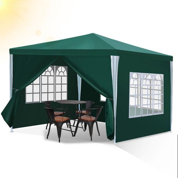 Tenda Da Giardino Pavilion - Pratica Tenda Da Spiaggia, Facile Da Montare Con Easy-Klett, Ideale Per Feste Verde 3X3M-image