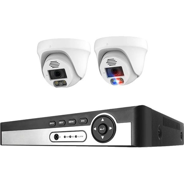 Sistema Di Telecamere Di Sicurezza, Risoluzione 4K, Riconoscimento Facciale Ai, 8CH Nvr 2 Cam 5MP, 4T-image