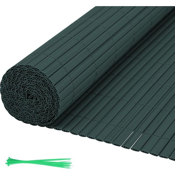 Jayseuw Pvc Privacy Schermo Mat Privacy Recinzione Balcone Frangivento Privacy Schermo Per Recinzione Verde 140X600Cm-image