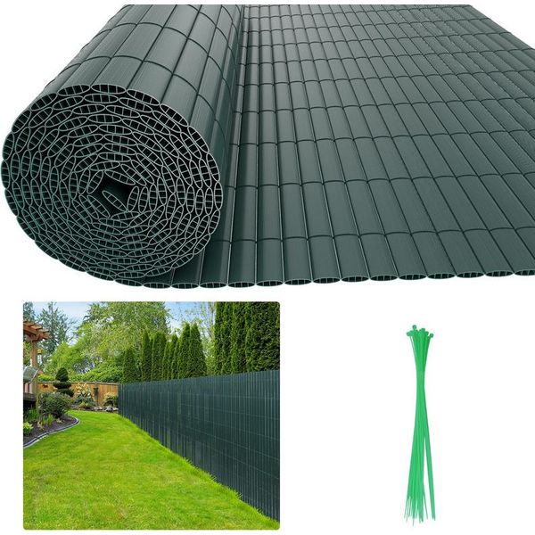 Aopunly Pvc Privacy Schermo Mat Privacy Recinzione Balcone Frangivento Privacy Schermo Per Recinzione Verde 160X800Cm-image