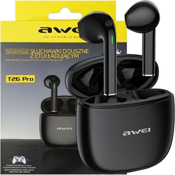 Awei Bluetooth Headphones 5.3 T26 Pro Tws Black-image