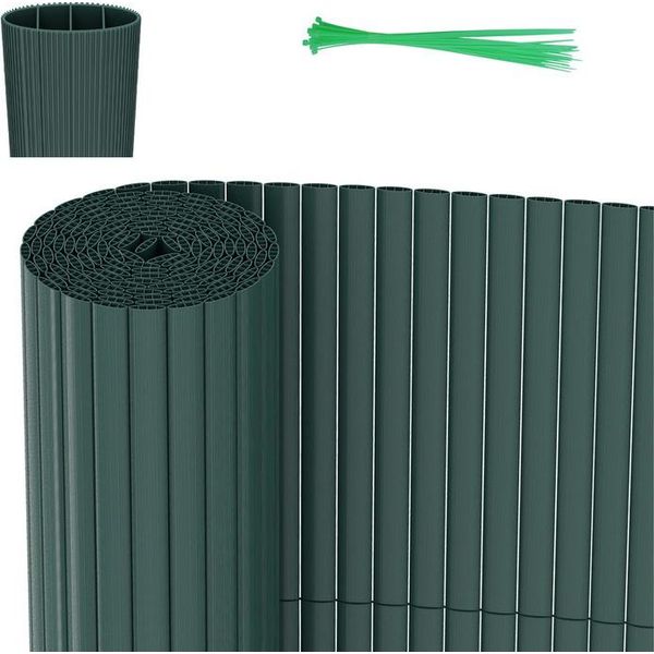 Clanmacy Pvc Privacy Schermo Mat Privacy Recinzione Balcone Frangivento Privacy Schermo Per Recinzione Verde 180X1000Cm-image