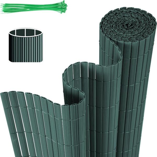 Jopassy Pvc Privacy Schermo Mat Privacy Recinzione Balcone Frangivento Privacy Schermo Per Recinzione Verde 100X800Cm-image