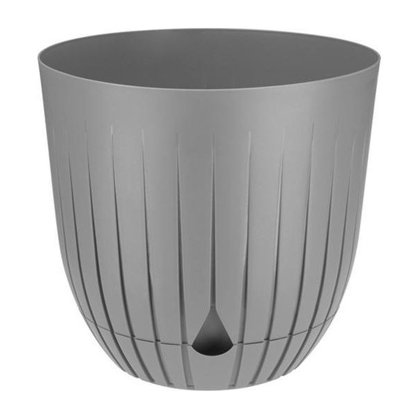 Britta Vaso In Plastica Grigio Chiaro Da 16 Cm Con Base - Vaso Verdenia Moderno, Leggero E Funzionale-image