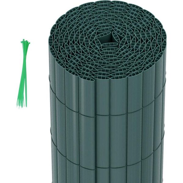 Clanmacy Pvc Privacy Schermo Mat Privacy Recinzione Balcone Frangivento Privacy Schermo Per Recinzione Verde 160X1000Cm-image