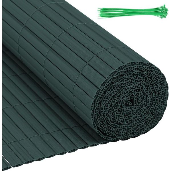 Clanmacy Pvc Privacy Schermo Mat Privacy Recinzione Balcone Frangivento Privacy Schermo Per Recinzione Verde 100X800Cm-image