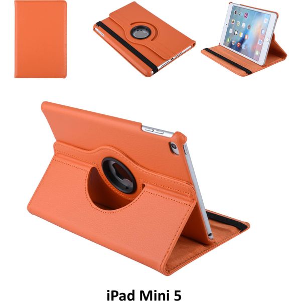 Custodia A Libro Per Tablet Apple Ipad Mini 5 Arancione Ruotabile Per Ipad Mini 5 2 Posizioni Di Visualizzazione-image