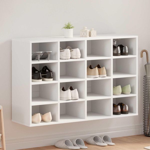 Vidaxl Scarpiera Con Ripiano Bianco 103 X 30 X 67 Cm Materiale A Base Di Legno-image