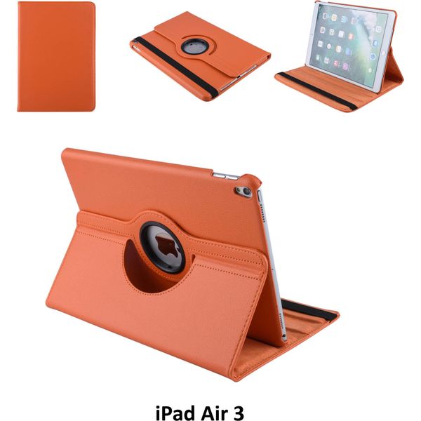Custodia A Libro Per Tablet Apple Ipad Air 3 Arancione Ruotabile Per Ipad Air 3 2 Posizioni Di Visualizzazione-image