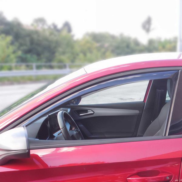 Paravento Parapioggia Per Seat Leon 2020-2024 Acrilico Scuro 2 Pezzi-image