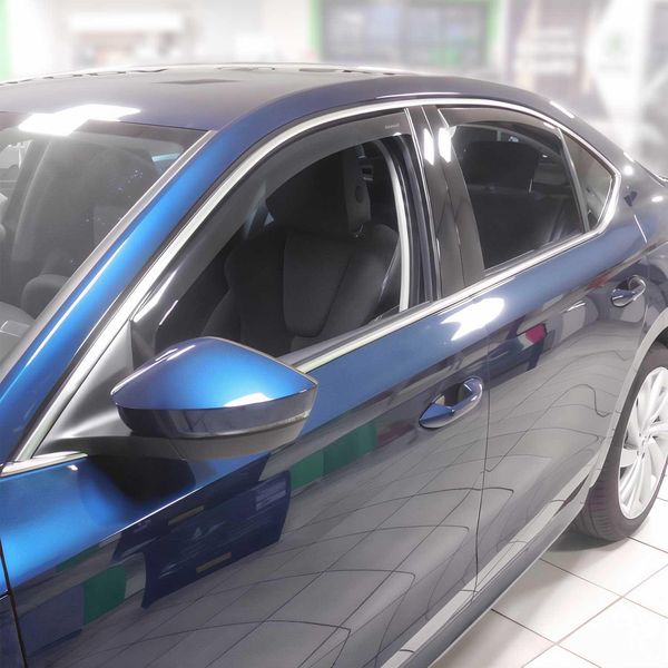 Paravento Parapioggia Per Skoda Octavia 2020-2025 Acrilico Scuro 4 Pz-image