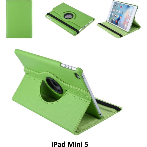 Custodia A Libro Per Tablet Apple Ipad Mini 5 Verde Ruotabile Per Ipad Mini 5 2 Posizioni Di Visualizzazione-image