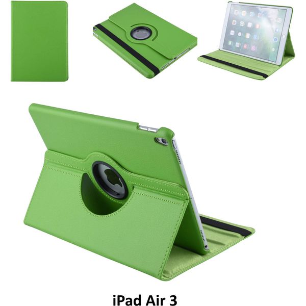 Custodia A Libro Per Tablet Apple Ipad Air 3 Verde Ruotabile Per Ipad Air 3 2 Posizioni Di Visualizzazione-image