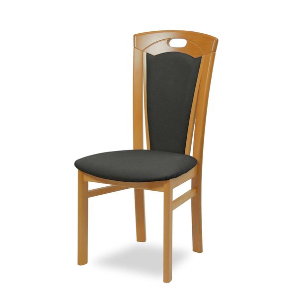Esszimmerstuhl Home Affaire "Ferdi Made In Italy, Massivholz", Beige (Buche, Dgrau, Buche Natur, Dunkelgrau), B:48Cm H:100Cm T:57Cm, Massivholz, StüHle, Esszimmerstuhl, Bezug Feinstruktur (Wasser- Und Fleckabweisend) Oder Struktur-image