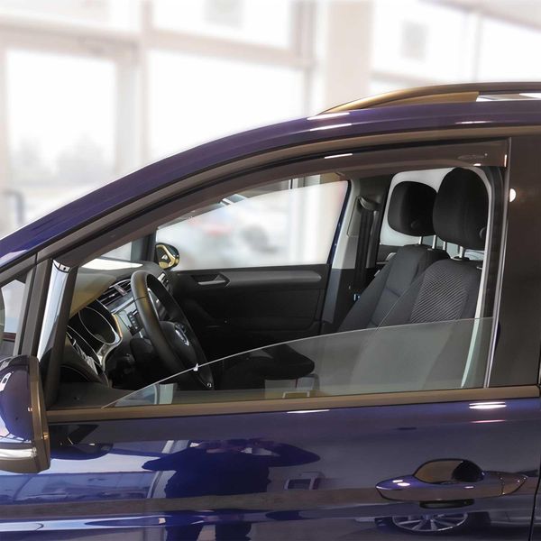 Paravento Parapioggia Per Vw Touran 2015-2025 Acrilico Scuro 2 Pz-image