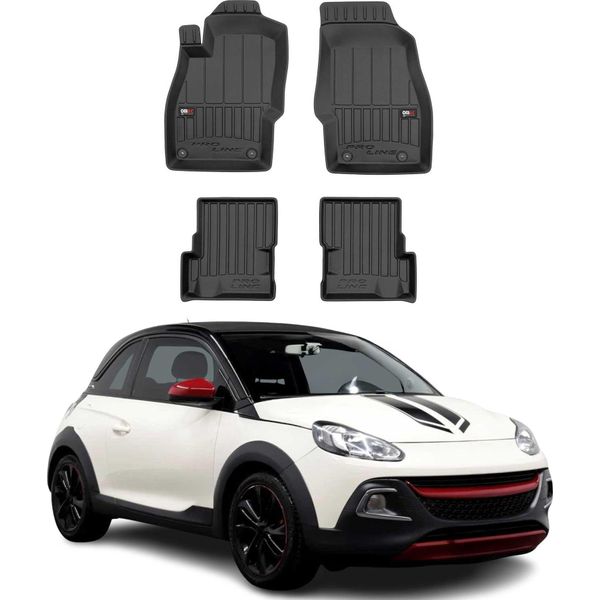 2012-2019 Opel Adam Tappetini Tpe Nero 4 Pz-image