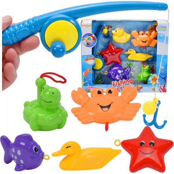 Lolex | Giocattolo Da Pesca Con Gioco A Spirale - 36 Cm - Per Bambini Da 3 Anni - Set Da Pesca - Giocattolo-image