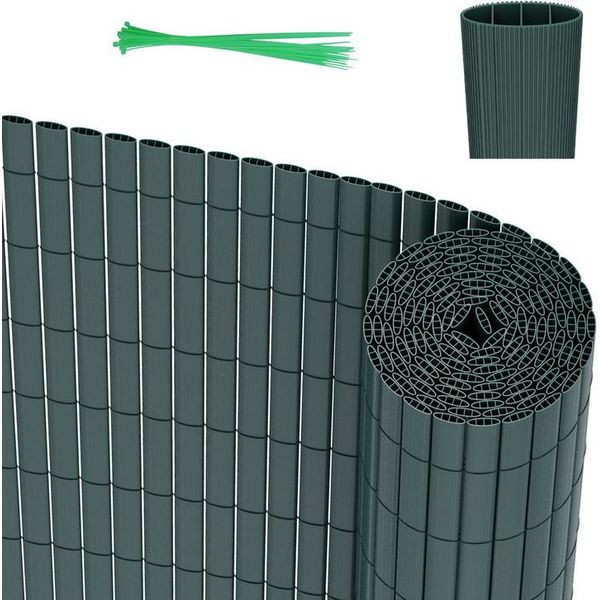 Schermo Privacy Izrielar In Pvc Per Balconi E Recinzioni - Schermo Privacy Resistente Alle Intemperie Per Recinzioni, Frangivento, Tagliabile A Misura Verde 90X600Cm-image