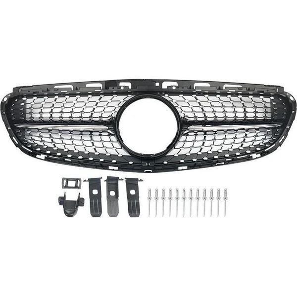Griglia Anteriore, Stile Diamante, Per Mercedes Classe E W212 (2014-2016), Come Illustrato-image