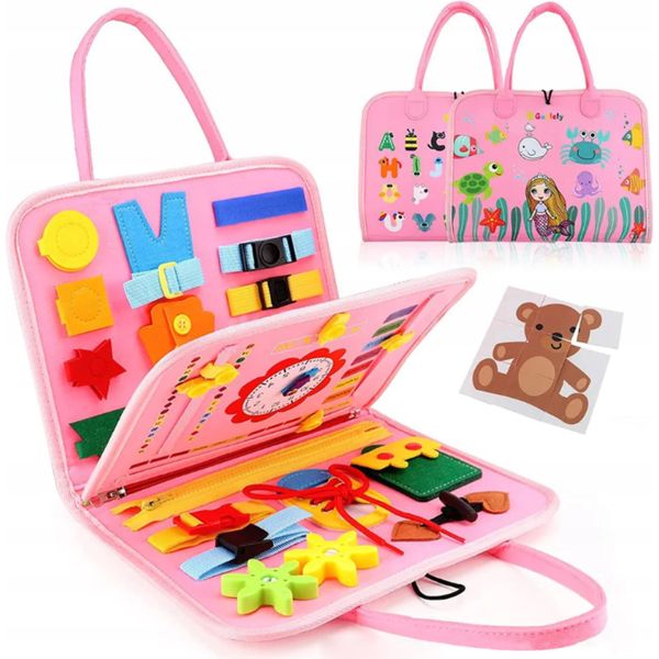 Lolex | Libro Di Feltro Creativo - 28 × 21,5 × 5 Cm - Da 3 Anni - Giocattolo Educativo - Giocattolo Montessori-image