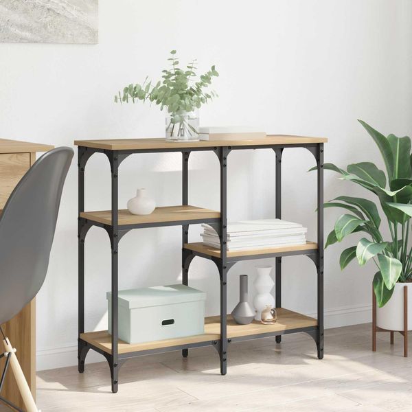 Vidaxl Tavolo Consolle In Rovere Artigianale 80 X 29 X 75 Cm Materiale A Base Di Legno-image