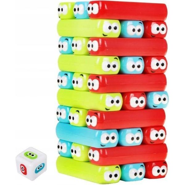 Lolex | Torre Di Mattoncini Colorati - 31 × 10 × 10 Cm - Da 3 Anni - Gioco Di Destrezza - Giocattolo Educativo-image