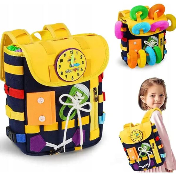 Lolex | Zaino Creativo In Feltro - 2-5 Anni - Con Lavagna Sensoriale - Giocattolo Educativo - Zaino Per Bambini-image