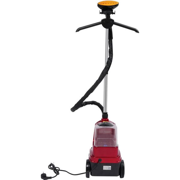 Vapore Verticale Per Capi D'abbigliamento - Ferro Da Stiro A Vapore Da Appoggio - 1600 W, Serbatoio Dell'acqua Da 3 L, 120 °C, 3 Livelli, Asta Telescopica 0,8-1,8 M, Spina Ue - Rosso-image