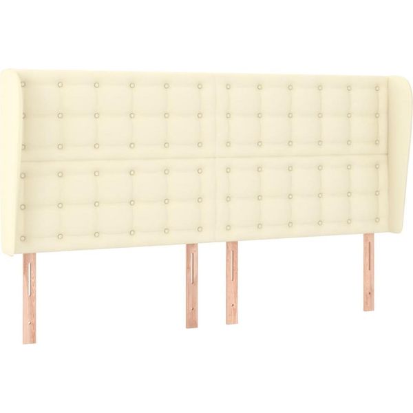 Syfax™ Testiera Ad Orecchio Crema 163X23X118/128 Cm In Pelle Finta-image