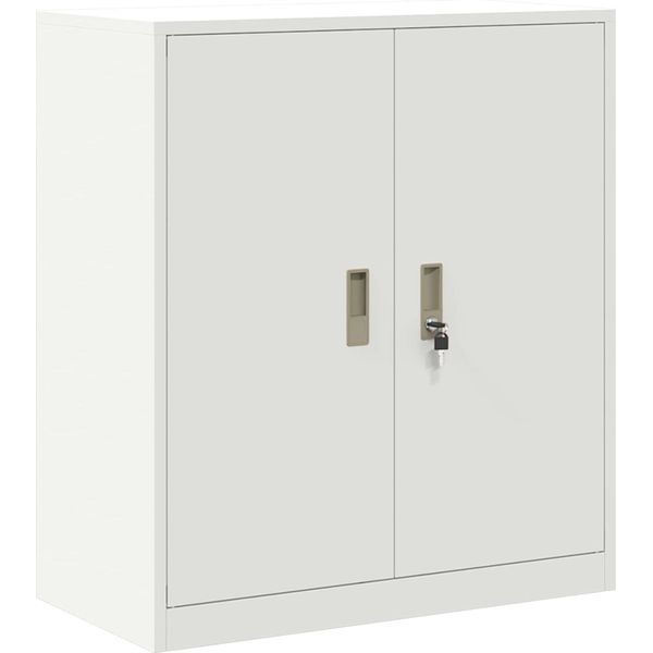 Syfax™ Armadio Bianco 80 X 40 X 90 Cm Acciaio-image