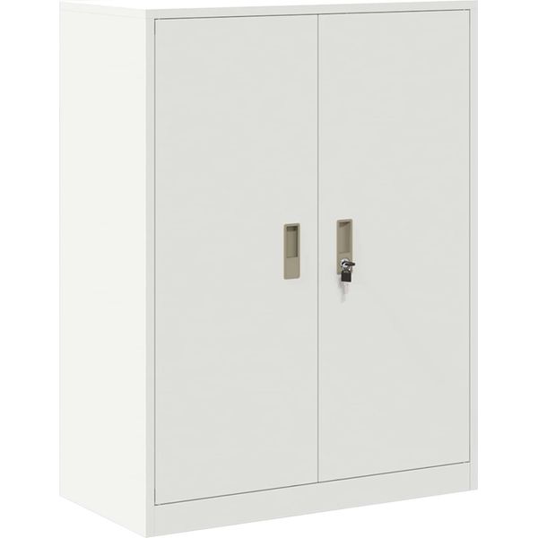 Vidaxl Armadio Bianco 80 X 40 X 105 Cm Acciaio Laminato A Freddo-image