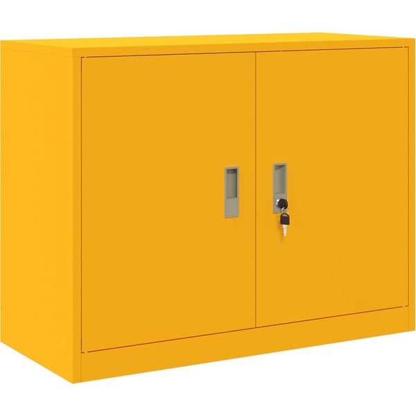 Syfax™ Armadio Giallo Senape 90 X 40 X 70 Cm Acciaio-image