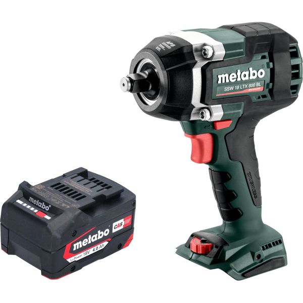 Metabo Ssw 18 Ltx 800 Bl Avvitatore A Percussione A Batteria 18 V 800 Nm 1/2" Brushless + 1X Batteria 4,0 Ah - Senza Caricabatteria"-image