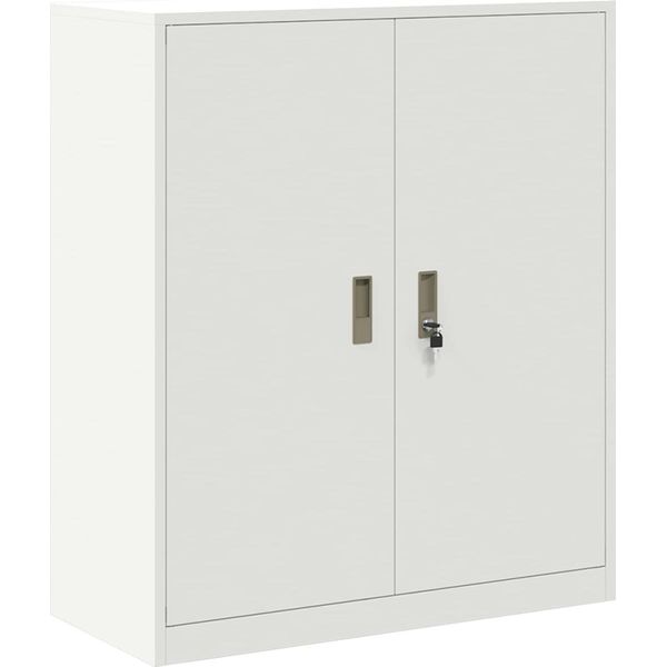 Vidaxl Armadio Bianco 90 X 40 X 105 Cm Acciaio Laminato A Freddo-image