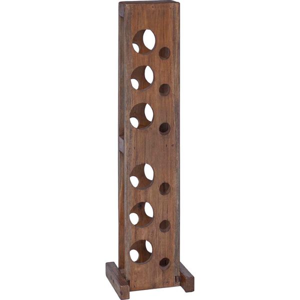 Vidaxl Scaffale Marrone 20 X 25 X 100 Cm Legno Massiccio Di Mogano-image