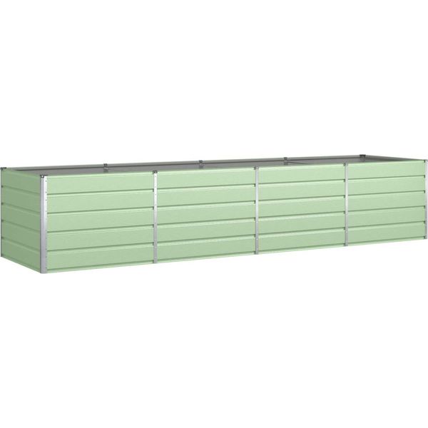 Vidaxl Fioriera Verde Pastello 195 X 100 X 45 Cm Acciaio Zincato-image