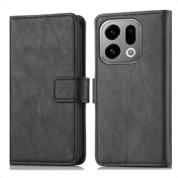 Custodia Per Cellulare Imoshion Per Oppo Find X9 - Flip Cover Bookcase Flip - Nero-image