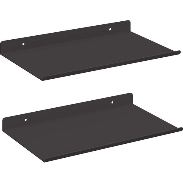 Syfax™ Scaffale Da Parete 2 Pcs Nero 30 X 17,5 X 2,5 Cm-image