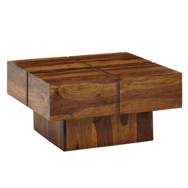 Wohnling WL6.549 Couchtisch Sheesham 58 Cm X 58 Cm X 30 Cm-image