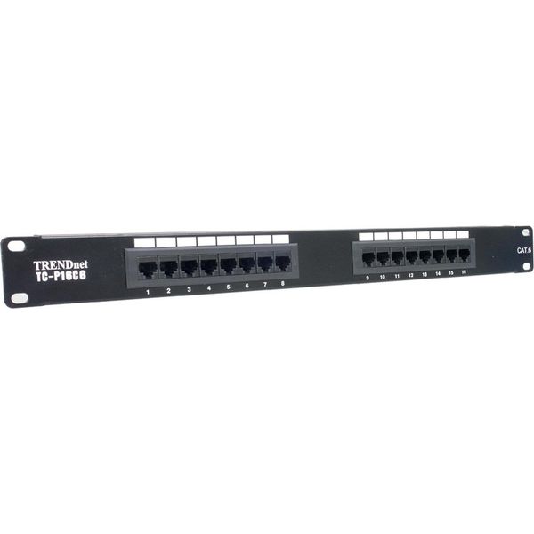 Trendnet TC-P16C6 Trendnet Patchpanel 16-Port Cat6 Ungeschirmt 19""-image