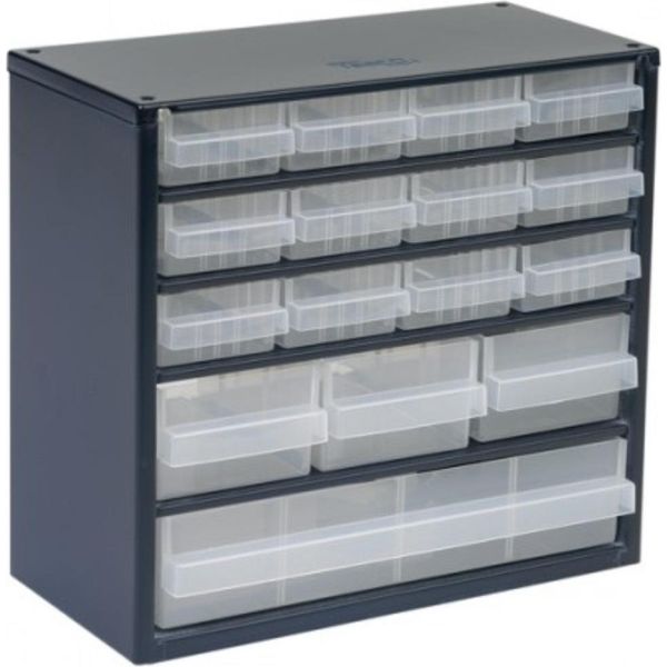Raaco 616-123 Small Parts Container (W X H X D) 306 X 283 X 150 Mm No. Of Compartments: 16 Content 1 Pc(S)-image