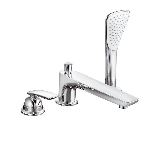 Kludi Balance Mitigeur Monocommandé Pour Bain Et Douche, Montage Au Sol, Montage Sur Bord De Carrelage à Trois Trous, Chrome, 524470575, 524470575-image