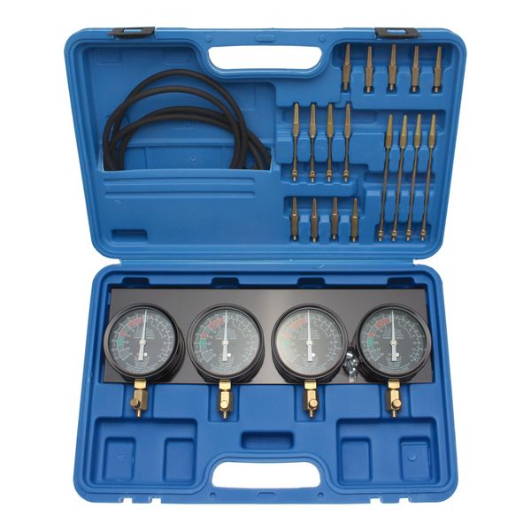 Bgs Technic Synchron-Vergaser-TestgeräT Mit 4 Synchronuhren 29 Teilig Aus Metall Und Kunststoff FüR Vergaser Mit Verschiedenen AnschlüSsen, 62670)-image