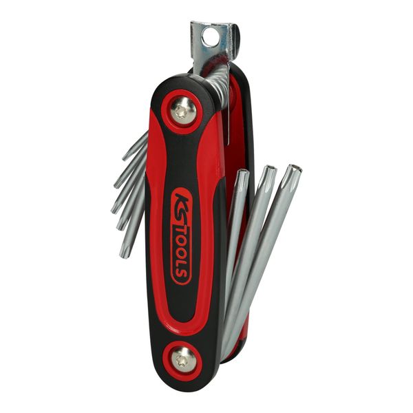Ks Tools Chromeplus Tx-WinkelstiftschlüSsel-Klapphalter, Bohrung, 8-Teilig (158.3530)-image