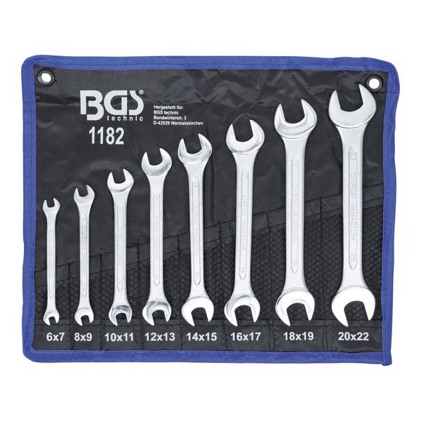 Bgs Doppel-MaulschlüSsel-Satz Sw 6X7 - 20X22 Mm 8-Tlg. ; Bgs Technic (1182)-image