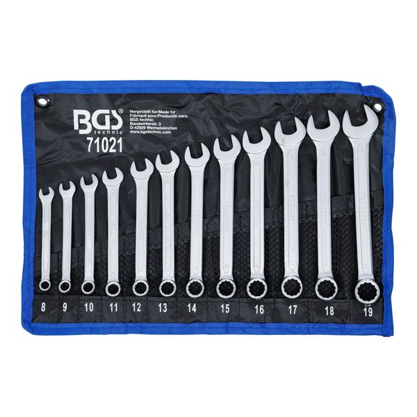 Bgs Maul-RingschlüSsel-Satz 71021, Sw 8 - 19 Mm, 12-Tlg. ; Bgs Technic)-image