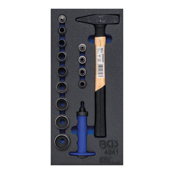 BGS Werkstattwageneinlage 1/3: Locheisen-Satz, Hammer 15 Teilig ; BGS Technic (4041)-image