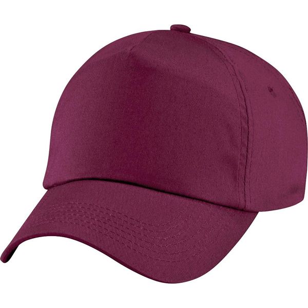 Berretto Da Baseball Beechfield Unisex Junior Originale Tinta Unita RW217 (Taglia Unica) (Borgogna)-image