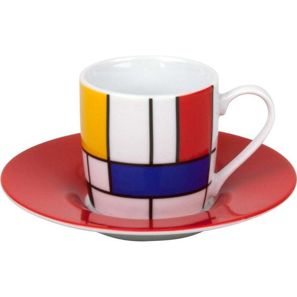 KöNitz Hommage Large Fragments Espresso, Espressotasse, Tasse, Untertasse, Kaffeetasse, Porzellan, Bunt, 85 Ml, 11 5 053 1908-image