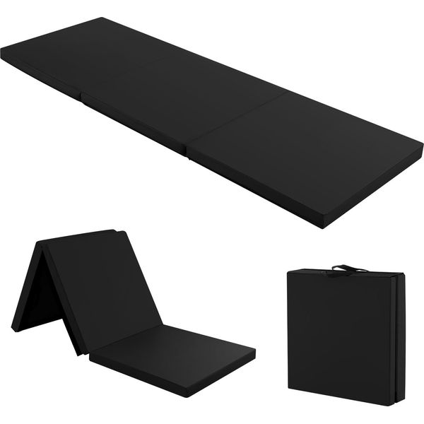 Costway Tappetino Morbido Da Pavimento Tappetino Da Ginnastica Tappetino Da Yoga Tappetino Da Palestra Pieghevole Tappetino Da Fitness Pieghevole Portatile 180X60X5Cm-image